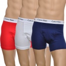 Calvin Klein - boxerky pro pány, 3 PACK červená/bílá/modrá