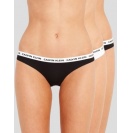 Calvin Klein - tanga pro dámy, 3 PACK černá/bílá/černá