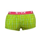Dámské trenýrky Styx - Sport - Zeleno-modrá kostka