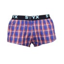 Dámské trenýrky Styx - Sport - Modro-červená kostka
