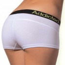 Moderní dámské boxerky Addicted - bílá/žlutá