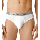 Slipy Calvin Klein Metallic Chrome Cotton - bílá