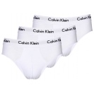 Calvin Klein Cotton Stretch Hip Brief - pánské slipy v bílé barvě, 3 PACK