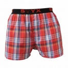 Pánské trenýrky bavlěné Styx Sport Červená kostka