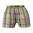 Pánské trenýrky bavlněné Styx Sport Barevná kostka