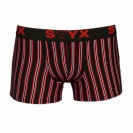 Boxerky pánské Styx Sport Černé - červený pruh