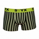 Boxerky pánské Styx Sport Černé - zelený pruh