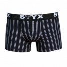 Boxerky pánské Styx Sport - Černé - modrý pruh
